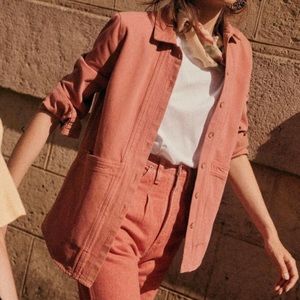 “Like New” SEZANE Will Jacket Blush (Small) 100% Organic Cotton